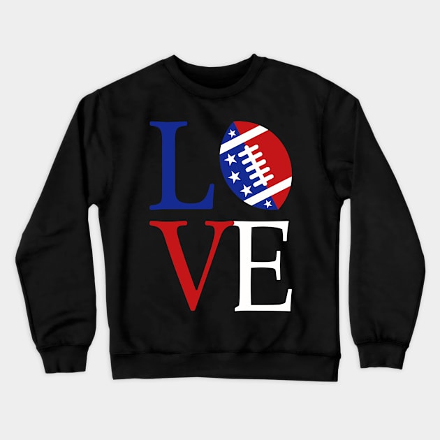 Love American Football 2 Crewneck Sweatshirt by TarikStore